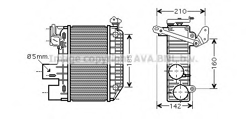 Intercooler, compresor TO4365 PRASCO - Turbocompressor Intercooler, compresor TO4365 PRASCO - Turbocompressor