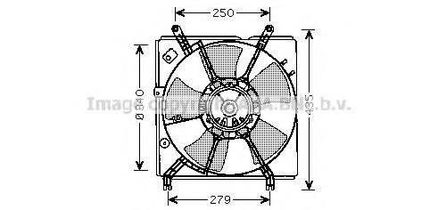 Ventilator, radiator TO7529 PRASCO - Gmv (electroventilator )