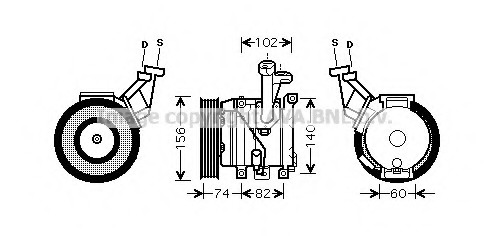 Compresor, climatizare TOK440 PRASCO - Compresor/piese Compresor, climatizare TOK440 PRASCO - Compresor/piese
