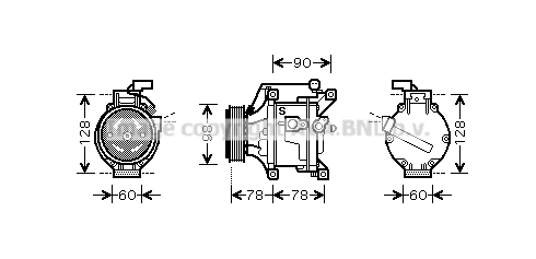 Compresor, climatizare TOK443 PRASCO - Compresor/piese Compresor, climatizare TOK443 PRASCO - Compresor/piese