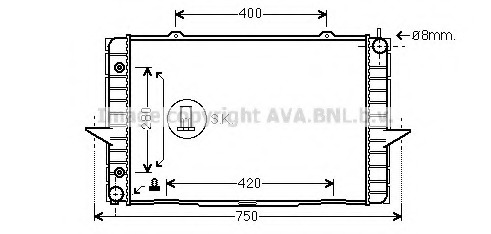 Radiator, racire motor VO2118 PRASCO - Radiator apa/piese Radiator, racire motor VO2118 PRASCO - Radiator apa/piese