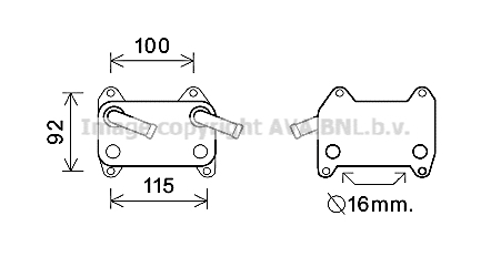 Radiator ulei, ulei motor VO3155 PRASCO - Radiator ulei Radiator ulei, ulei motor VO3155 PRASCO - Radiator ulei