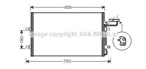 Condensator, climatizare VO5140 PRASCO - Radiator clima Condensator, climatizare VO5140 PRASCO - Radiator clima