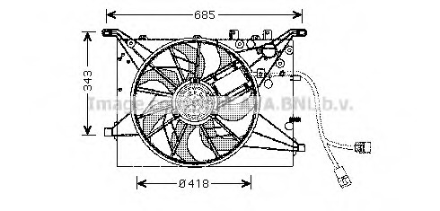 Ventilator, radiator VO7502 PRASCO - Gmv (electroventilator ) Ventilator, radiator VO7502 PRASCO - Gmv (electroventilator )