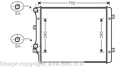 Radiator, racire motor VW2207 PRASCO - Radiator apa/piese Radiator, racire motor VW2207 PRASCO - Radiator apa/piese