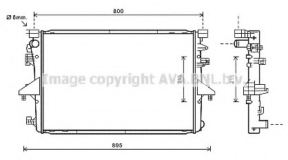 Radiator, racire motor VW2317 PRASCO - Radiator apa/piese Radiator, racire motor VW2317 PRASCO - Radiator apa/piese