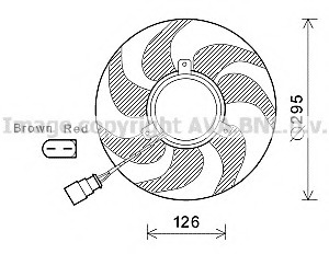 Ventilator, radiator VW7535 PRASCO - Gmv (electroventilator ) Ventilator, radiator VW7535 PRASCO - Gmv (electroventilator )