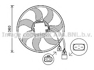 Ventilator, radiator VW7537 PRASCO - Gmv (electroventilator ) Ventilator, radiator VW7537 PRASCO - Gmv (electroventilator )