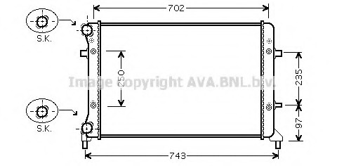 Radiator, racire motor VWA2205 PRASCO - Radiator apa/piese Radiator, racire motor VWA2205 PRASCO - Radiator apa/piese