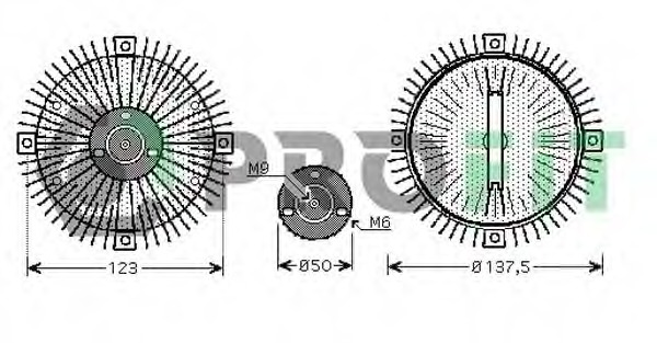 Cupla, ventilator radiator 1720-1013 PROFIT - Ventilator radiator