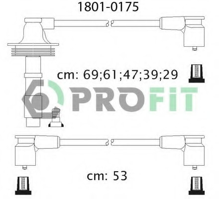 Set cablaj aprinder 1801-0175 PROFIT - Fisa bujie