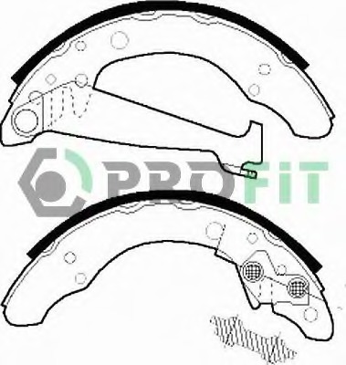 Set saboti frana 5001-0408 PROFIT - Material frictiune sabot frana/ sabot frana Set saboti frana 5001-0408 PROFIT - Material frictiune sabot frana/ sabot frana