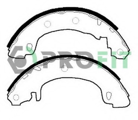 Set saboti frana 5001-0544 PROFIT - Material frictiune sabot frana/ sabot frana