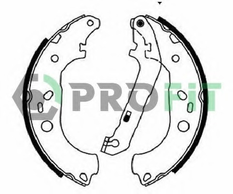 Set saboti frana 5001-0687 PROFIT - Material frictiune sabot frana/ sabot frana