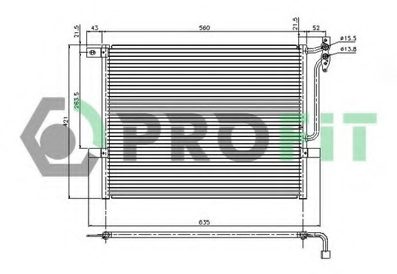 Condensator, climatizare PR 0061C1 PROFIT - Radiator clima