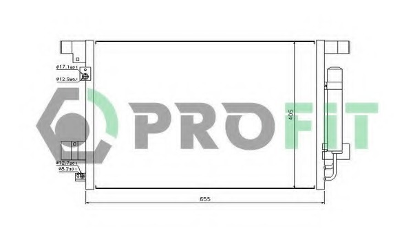 Condensator, climatizare PR 1605C1 PROFIT - Radiator clima Condensator, climatizare PR 1605C1 PROFIT - Radiator clima