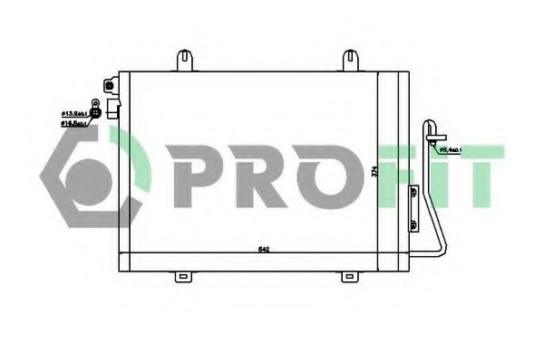 Condensator, climatizare PR 1901C1 PROFIT - Radiator clima