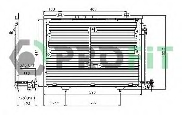 Condensator, climatizare PR 3508C1 PROFIT - Radiator clima