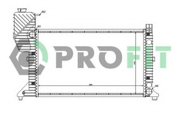 Radiator, racire motor PR 3546A1 PROFIT - Radiator apa/piese Radiator, racire motor PR 3546A1 PROFIT - Radiator apa/piese