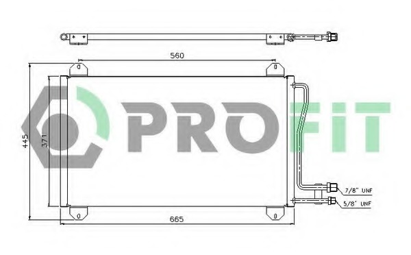 Condensator, climatizare PR 3546C1 PROFIT - Radiator clima Condensator, climatizare PR 3546C1 PROFIT - Radiator clima