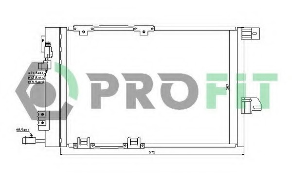 Condensator, climatizare PR 5050C1 PROFIT - Radiator clima Condensator, climatizare PR 5050C1 PROFIT - Radiator clima