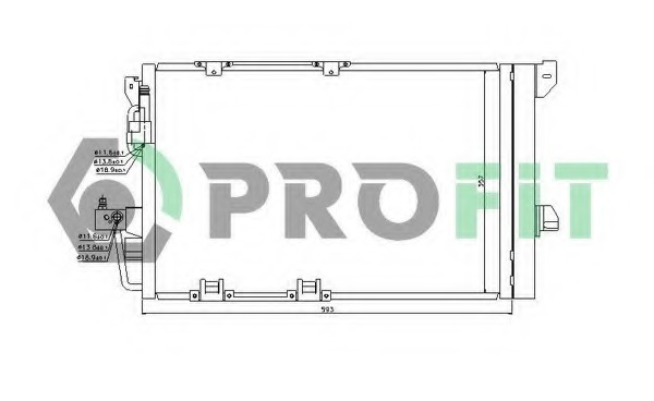 Condensator, climatizare PR 5079C1 PROFIT - Radiator clima Condensator, climatizare PR 5079C1 PROFIT - Radiator clima