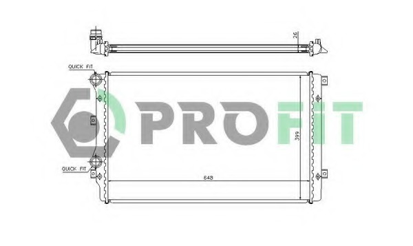 Radiator, racire motor PR 9569A1 PROFIT - Radiator apa/piese Radiator, racire motor PR 9569A1 PROFIT - Radiator apa/piese