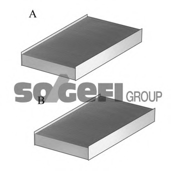 Filtru, aer habitaclu AH387-2 PURFLUX - Filtru aer habitaclu