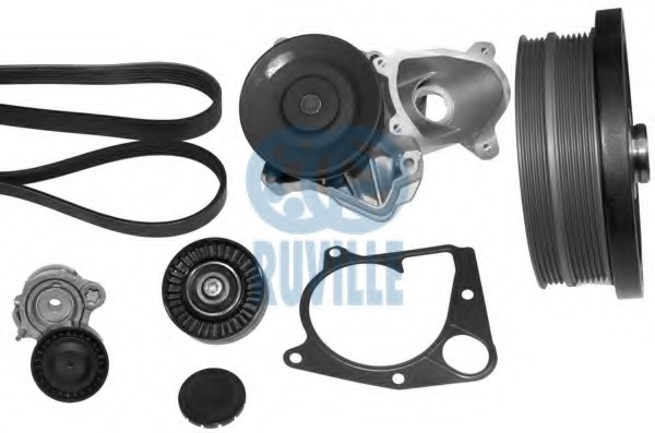 Pompa apa + Set curea transmisie cu caneluri 55064801 RUVILLE - Pompa apa/ garnitura Pompa apa + Set curea transmisie cu caneluri 55064801 RUVILLE - Pompa apa/ garnitura