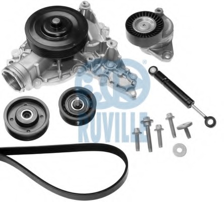 Pompa apa + Set curea transmisie cu caneluri 55178801 RUVILLE - Fulie curea Pompa apa + Set curea transmisie cu caneluri 55178801 RUVILLE - Fulie curea