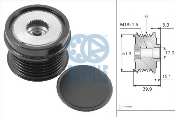 Sistem roata libera, generator 57117 RUVILLE - Componente alternator Sistem roata libera, generator 57117 RUVILLE - Componente alternator