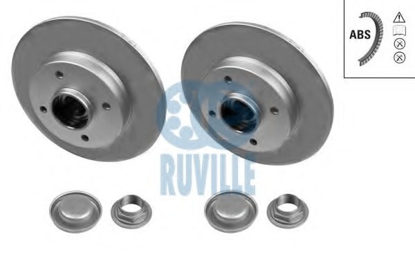 Disc frana 6642BD RUVILLE - Rulment roata / butuc roata Disc frana 6642BD RUVILLE - Rulment roata / butuc roata
