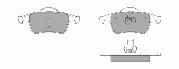 set placute frana,frana disc 764 SIMER - Frana disc
