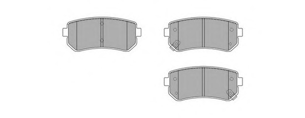 set placute frana,frana disc 990 SIMER - Frana disc