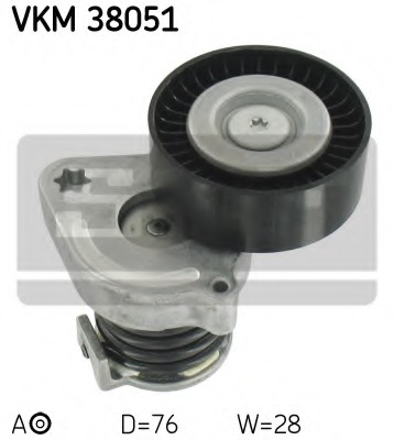 rola intinzator,curea transmisie VKM 38051 SKF - Transmisie - kit accesorii rola intinzator,curea transmisie VKM 38051 SKF - Transmisie - kit accesorii