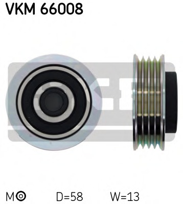 rola intinzator,curea transmisie VKM 66008 SKF - Transmisie - kit accesorii