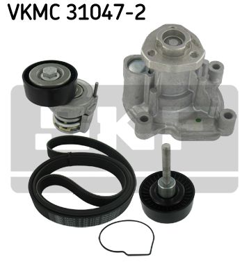 Pompa apa + Set curea transmisie cu caneluri VKMC 31047-2 SKF - Fulie curea Pompa apa + Set curea transmisie cu caneluri VKMC 31047-2 SKF - Fulie curea