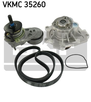 Pompa apa + Set curea transmisie cu caneluri VKMC 35260 SKF - Transmisie - kit accesorii Pompa apa + Set curea transmisie cu caneluri VKMC 35260 SKF - Transmisie - kit accesorii