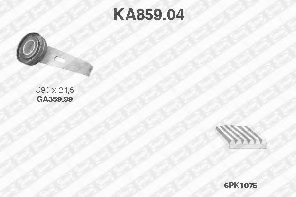 Set curea transmisie cu caneluri KA859.04 SNR - Transmisie - kit accesorii Set curea transmisie cu caneluri KA859.04 SNR - Transmisie - kit accesorii