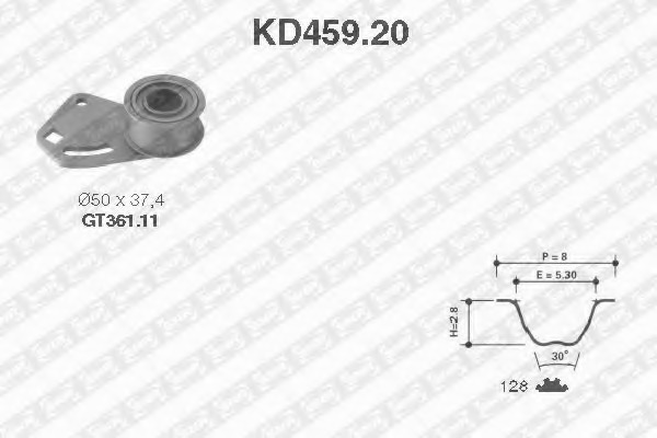 Set curea de distributie KD459.20 SNR - Kit distributie Set curea de distributie KD459.20 SNR - Kit distributie