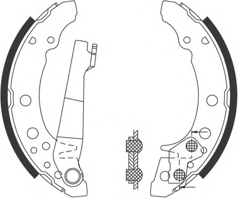 Set saboti frana 30439 SPIDANN - Material frictiune sabot frana/ sabot frana