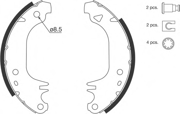 Set saboti frana 30472 SPIDANN - Material frictiune sabot frana/ sabot frana Set saboti frana 30472 SPIDANN - Material frictiune sabot frana/ sabot frana
