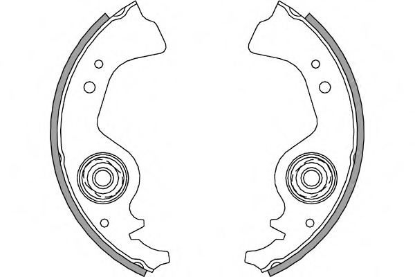 Set saboti frana 30482 SPIDANN - Material frictiune sabot frana/ sabot frana