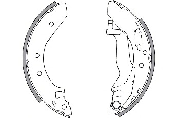Set saboti frana 30552 SPIDANN - Material frictiune sabot frana/ sabot frana