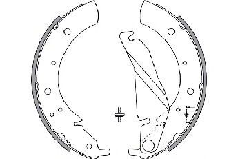Set saboti frana 31182 SPIDANN - Material frictiune sabot frana/ sabot frana