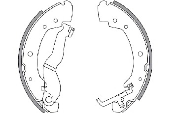 Set saboti frana 33520 SPIDANN - Material frictiune sabot frana/ sabot frana