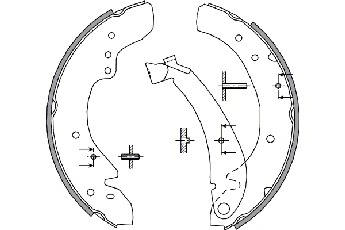 Set saboti frana 33526 SPIDANN - Material frictiune sabot frana/ sabot frana