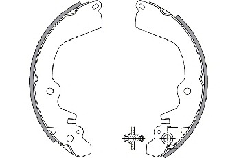 Set saboti frana 33529 SPIDANN - Material frictiune sabot frana/ sabot frana