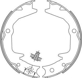Set saboti frana, frana de mana 33937 SPIDANN - Frana tambur