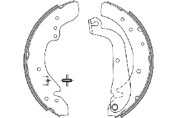 Set saboti frana 33972 SPIDANN - Material frictiune sabot frana/ sabot frana